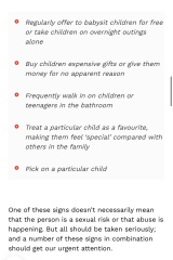 Grandfather behaviour to granddaughter
