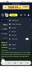 Does anyone know if mum's net have a dark mode setting?