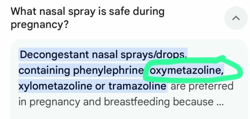 Nasal Sprays in Pregnancy