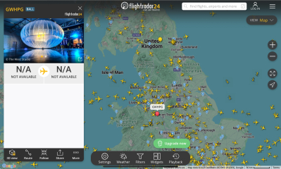 Flightradar 24.  What is the ball?!