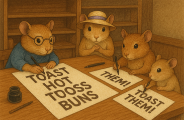 The Bluestocking - where Spring has sprung and the grass is riz.