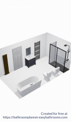 Bathroom renovation please help with doors,  vanity and flooring.