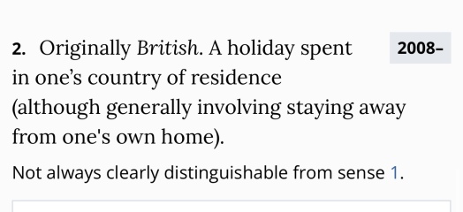 'that £340 is too expensive for a staycation ?