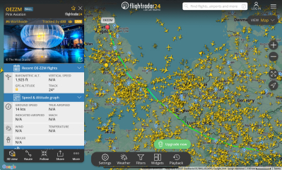 Flightradar 24.  What is the ball?!