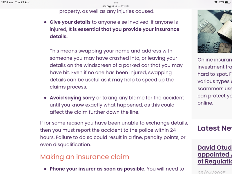 I just reversed into a car which has no insurance, tax or MOT. What happens now?
