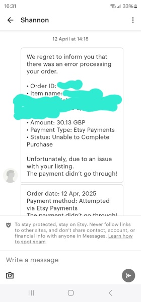 Need urgent advice from Etsy UK sellers please?