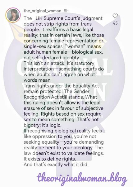 So how do I live in the female gender?