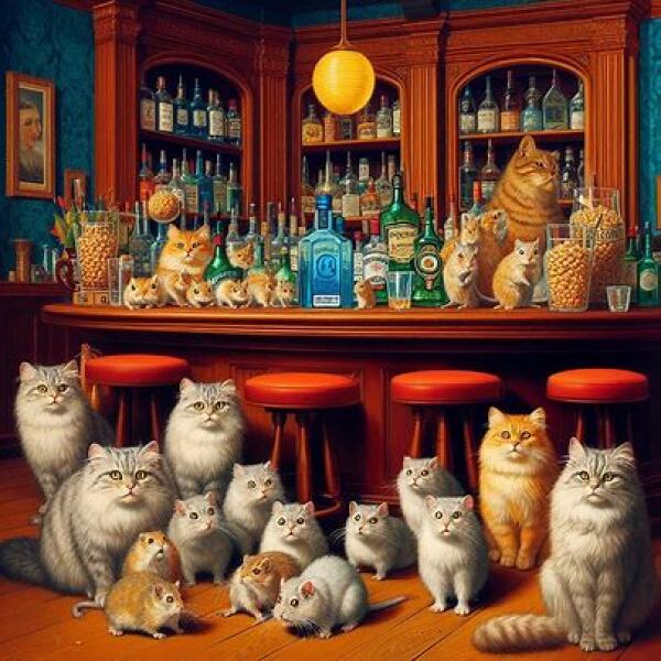 The Bluestocking Arms Women's Pub, where women make friends with Beetles, Androids, Cakes, Dragons, Hedgehogs and other women, where wit and wisdom flourish