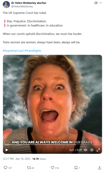 Helen Webberly Gender GP: RED FLAG