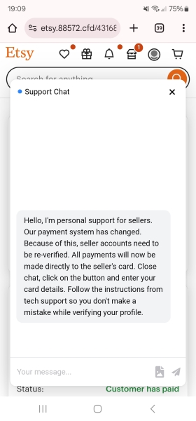 Need urgent advice from Etsy UK sellers please?