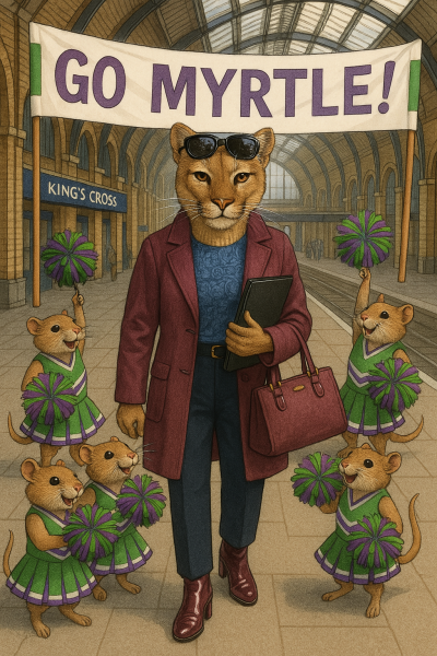 The Bluestocking - where women are women, and small furry animals are gerbils, quokkas,  capybaras, or a red panda called Rosy