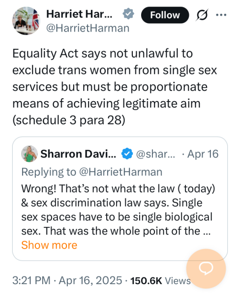 Supreme Court - are single gender spaces still allowed?