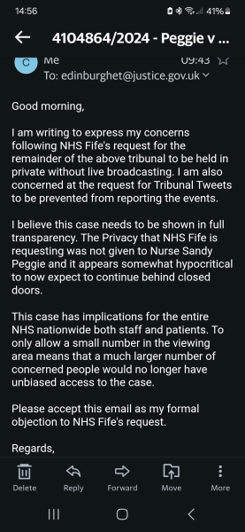 NHS Fife tries to silence nurse - Sandie Peggie vs NHS Fife Health Board and Dr Beth Upton - thread #24