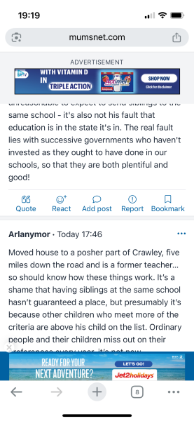 Jet2 ad blocking navigation buttons again