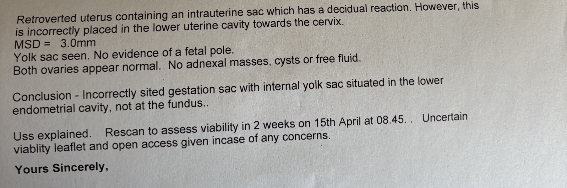 MC bleed only lasted 12 hours?