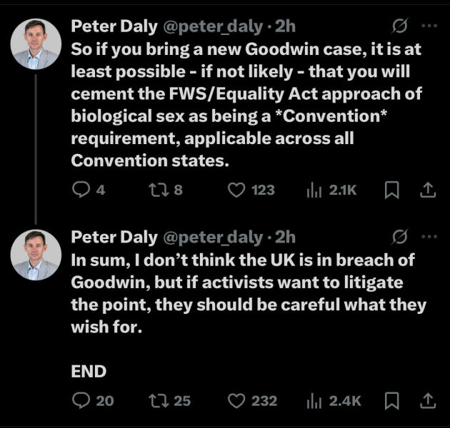 Is anyone worried about pressure now to change the Equality legislation?