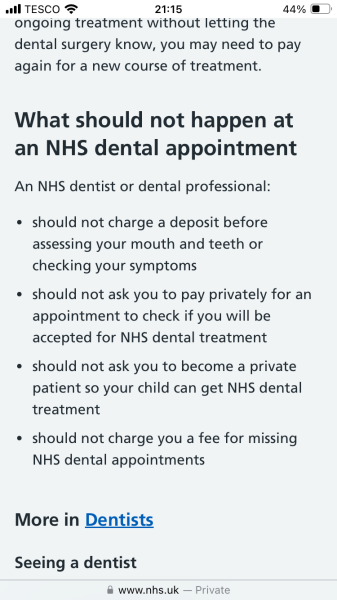 Dentist charges