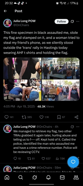 TRAs deface Millicent Fawcett statue