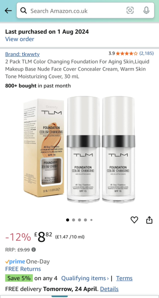 Meroda colour changing foundation