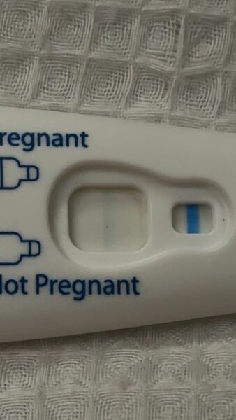 Faint line clear blue  turns darker after the time !