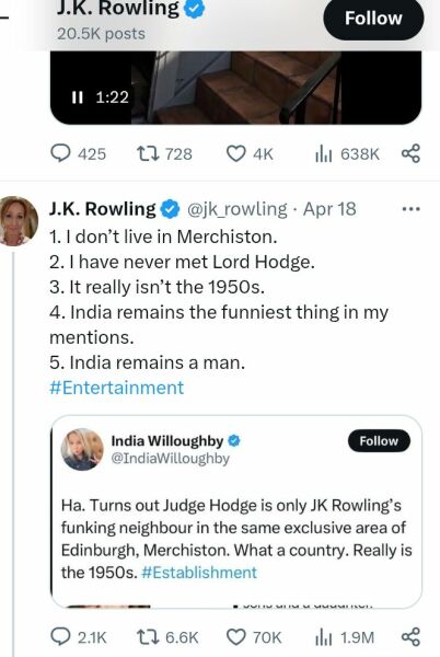 Emily Bridges on ITV: “Why didn’t JKR spend her money on women’s rights?”