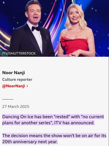 Dancing on ice 2025