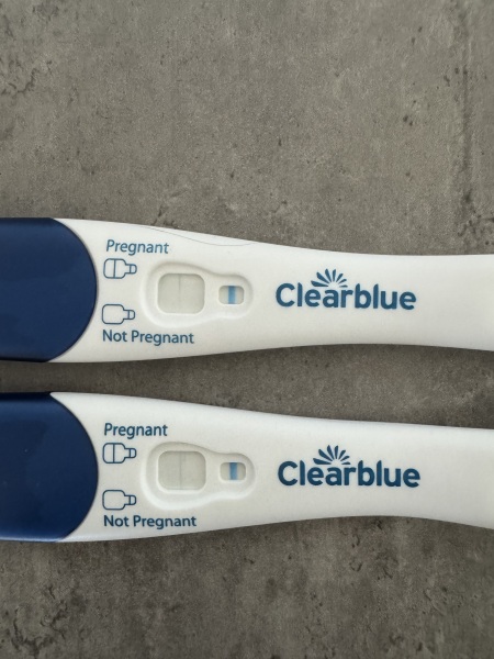 No withdrawal bleed and faint positive line - HELP