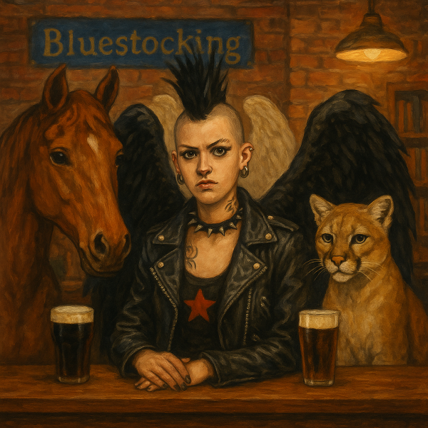 The Bluestocking - where women are women, and small furry animals are gerbils, quokkas,  capybaras, or a red panda called Rosy