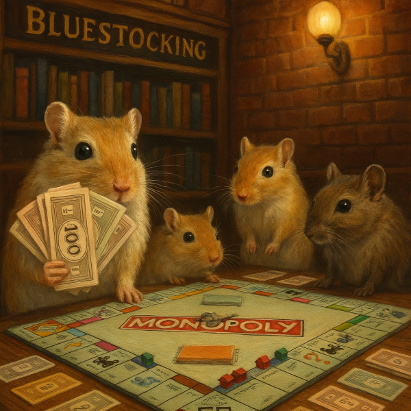 The Bluestocking Arms Women's Pub, where women make friends with Beetles, Androids, Cakes, Dragons, Hedgehogs and other women, where wit and wisdom flourish