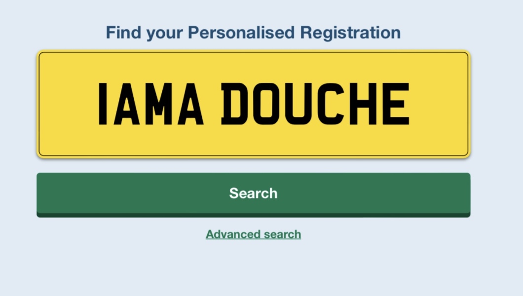 Personalised number plates - cringey?