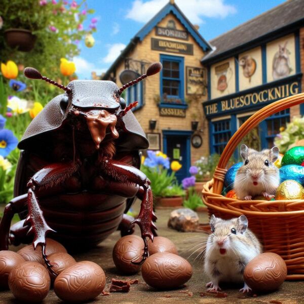 The Bluestocking Arms Women's Pub, where women make friends with Beetles, Androids, Cakes, Dragons, Hedgehogs and other women, where wit and wisdom flourish