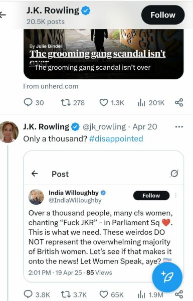 Emily Bridges on ITV: “Why didn’t JKR spend her money on women’s rights?”