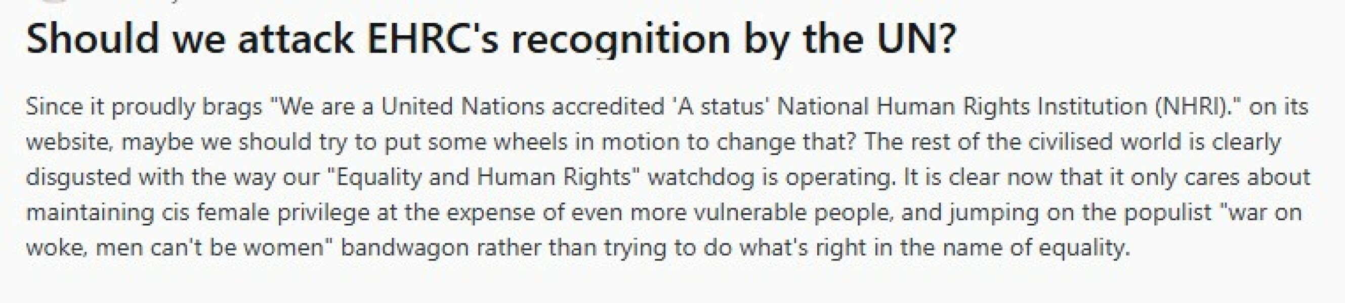 "Trans women ARE biological women"