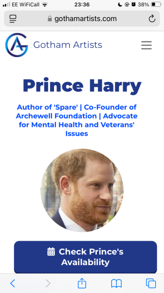 Want Prince Harry at your next PTA event?