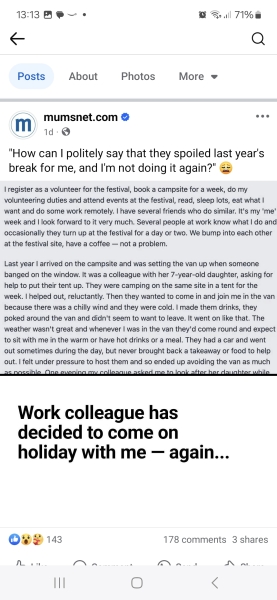 Work colleague has decided to come on holiday with me — again...