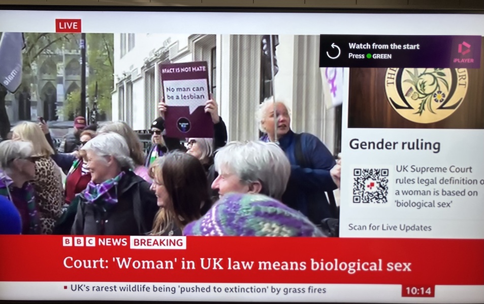 Supreme Court rules the term sex refers to 'biological women'
