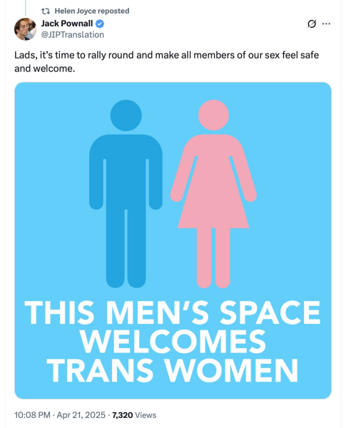 Bridget Philipson- TW should use toilets according to biological Sex.