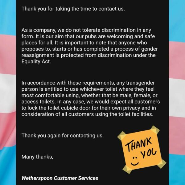 Wetherspoons on the SC Ruling