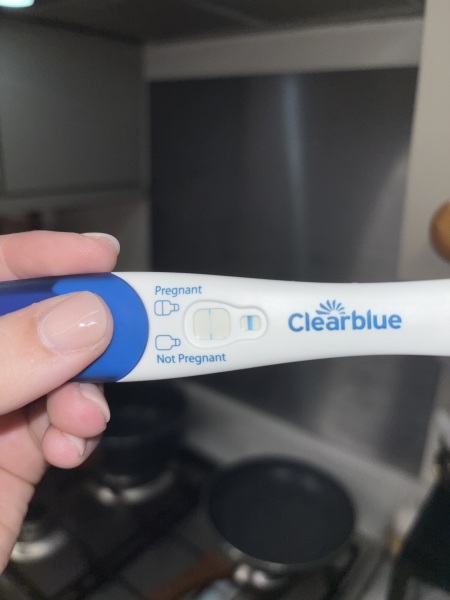 Positive or evap? Bright blue