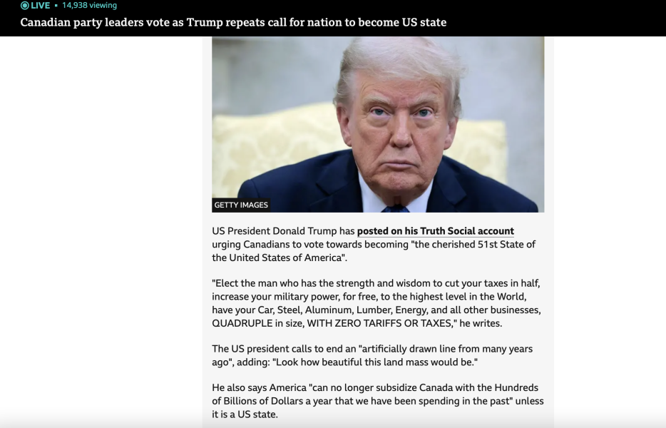 Anyone following the Canadian election today?