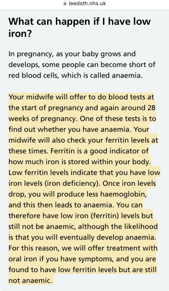 Low iron symptoms