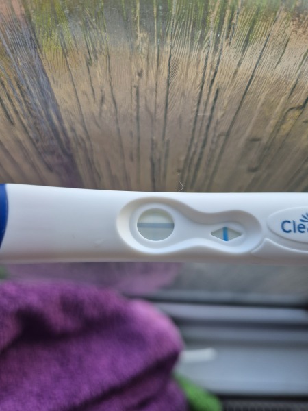Clear blue test. Evap line or positive