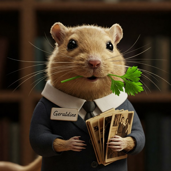 The Bluestocking - where women are women, and small furry animals are gerbils, quokkas,  capybaras, or a red panda called Rosy