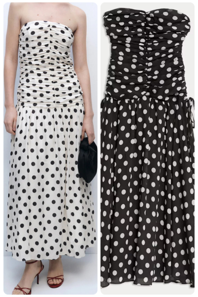 Which polkadot dress for evening party