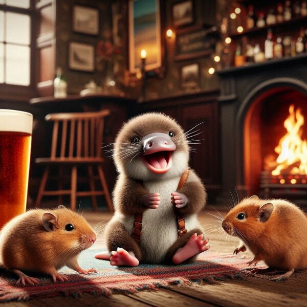 The Bluestocking - where women are women, and small furry animals are gerbils, quokkas,  capybaras, or a red panda called Rosy