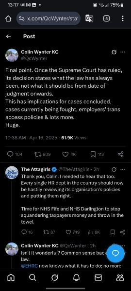 FWS v Scottish Ministers will be handed down Weds 16th April at 9.45am