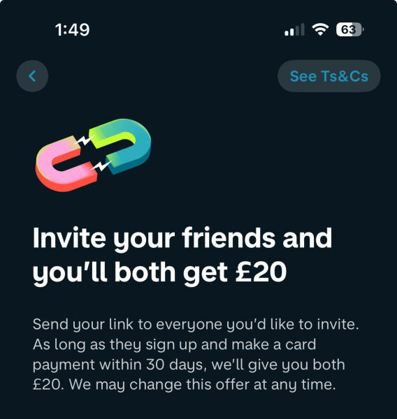 Monzo referral - £20 if anyone wants it