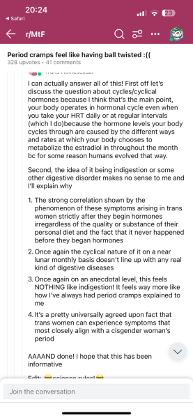 Reddit - TIMs and Periods