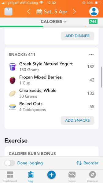 Guesses please, as to the calorie content of my breakfast
