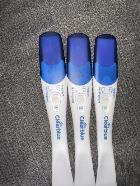 Clear blue test. Evap line or positive